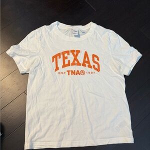 TNA White and Orange Graphic Tee